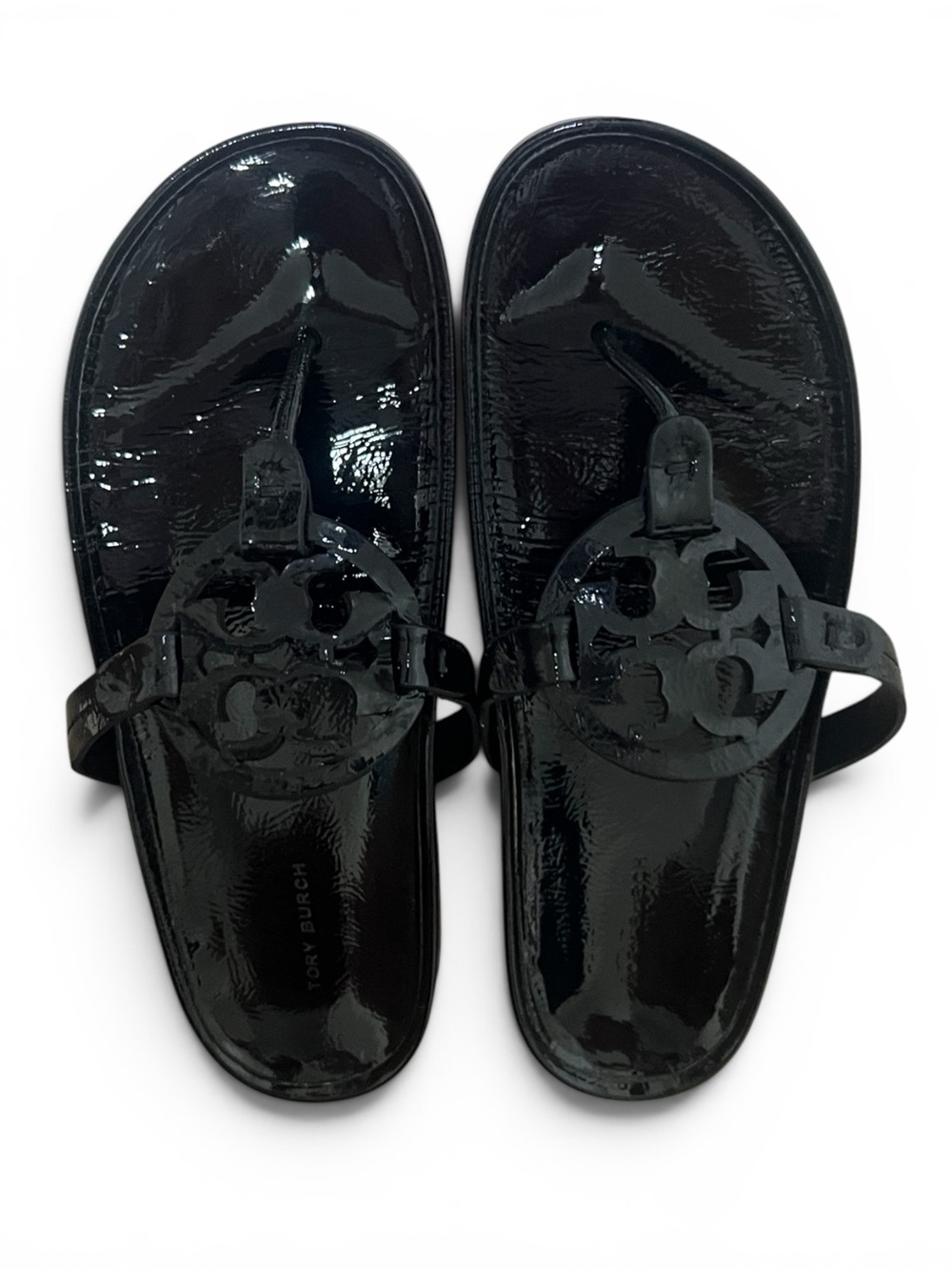 TORY BURCH Miller Cloud Lug Black Pink Leather Platform Sawtooth Sandals - Picture 3 of 16